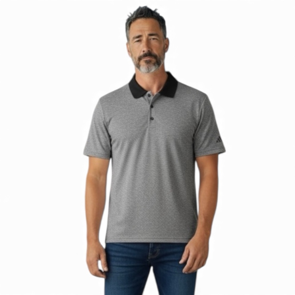 ⭐️NWT Adidas Men's Black Polo Shirt Size Small Soft Collar with Short Sleeves